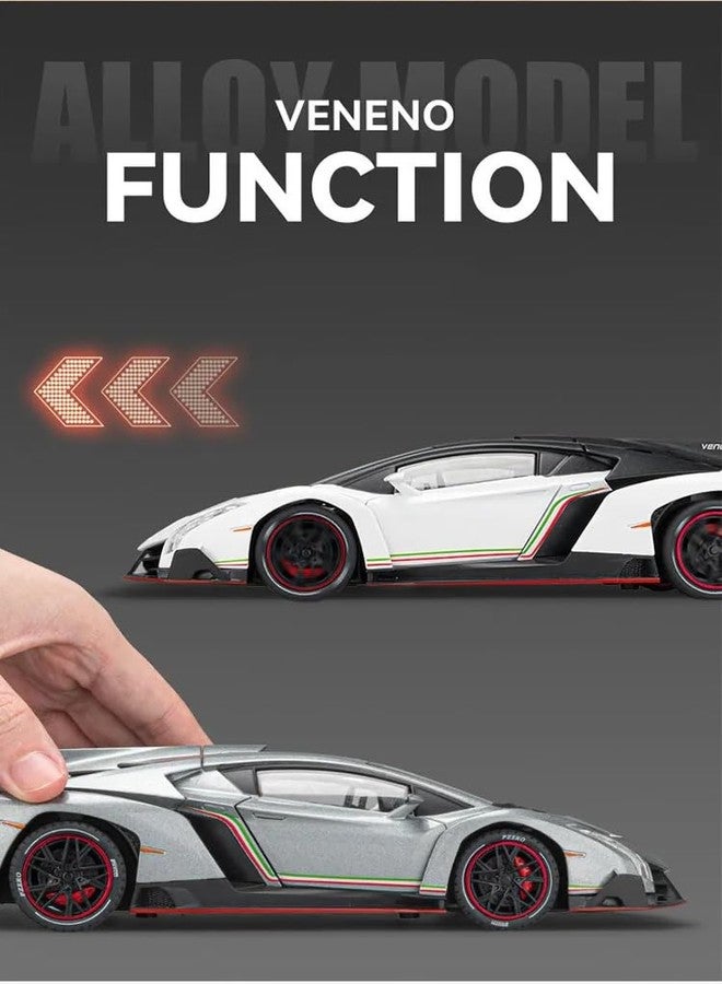 VARIYA ENTERPRISE® 1/24 Big Lamborghini VANENO Toy Car Metal Pull Back Diecast Car with Openable Door and Sound Light, Gifts Toys for Kids【 RED 】 - Image 4